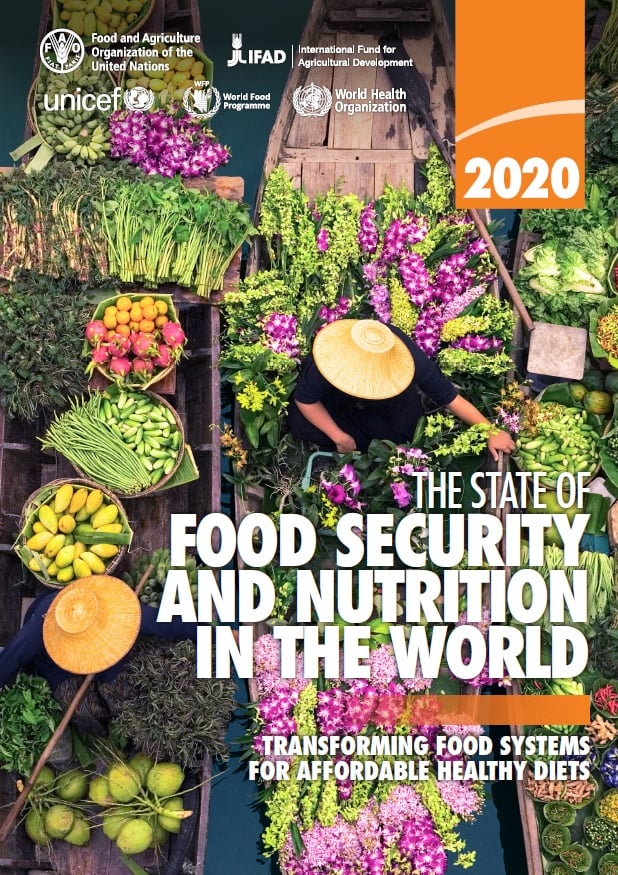 The state of food and security and nutrition in the world 2020 publication cover
