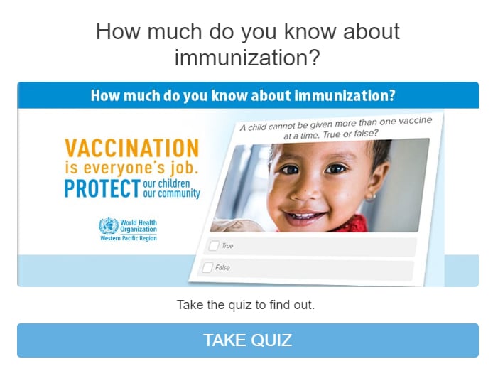 How much do you know about immunization Click here to take the quiz